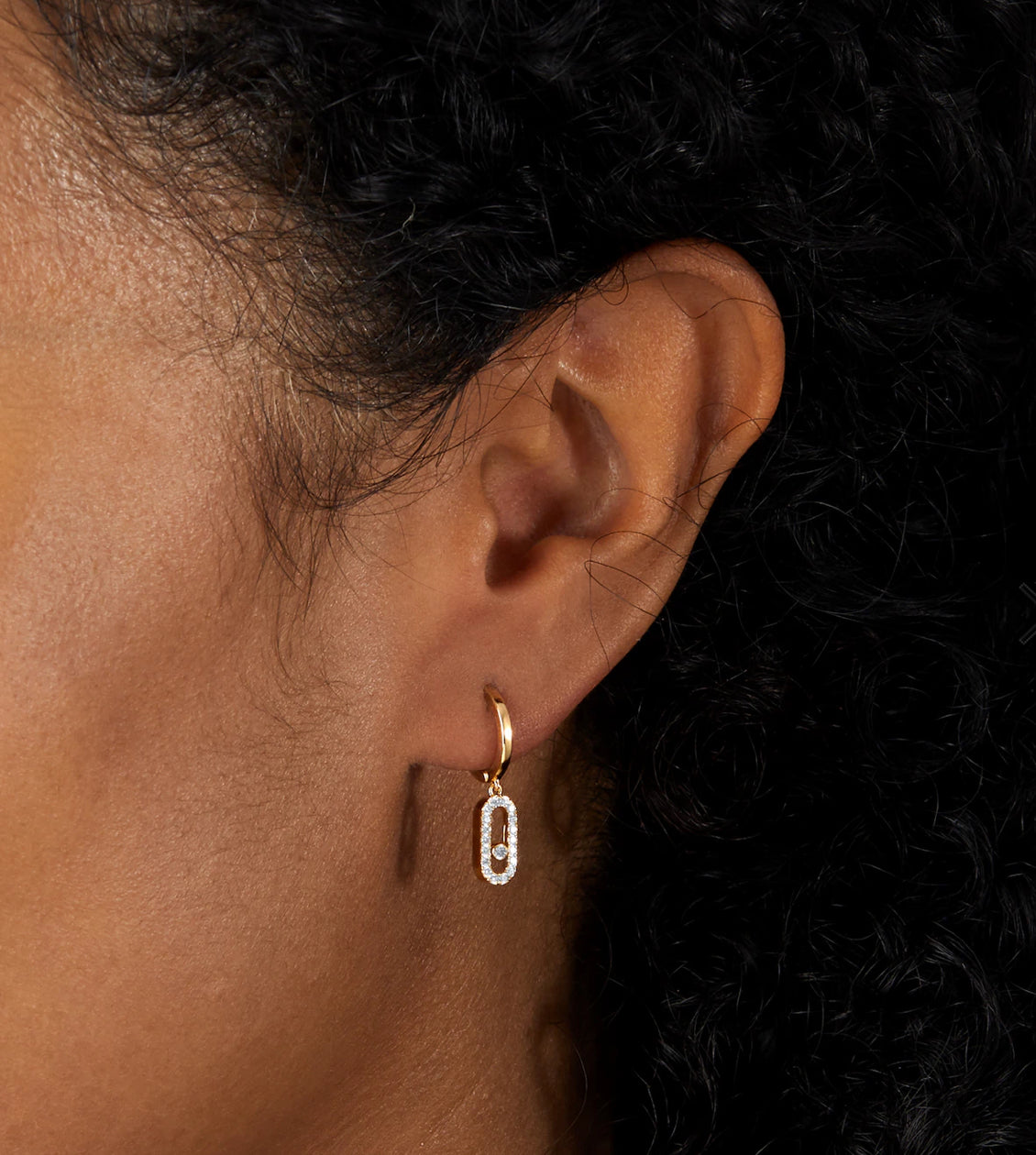 Elara Diamante Hoop Earrings (in gold & silver)