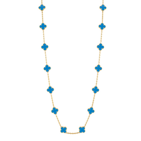 Coki Long Melli Halskette - Blau / Gold