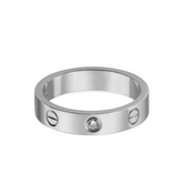 Ava Love Diamant-Stein Ring - Silber