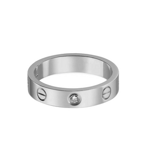 Ava Love Diamant-Stein Ring - Silber