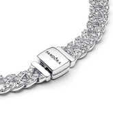 Silver Ayra Timeless Pavé Chain Bracelet