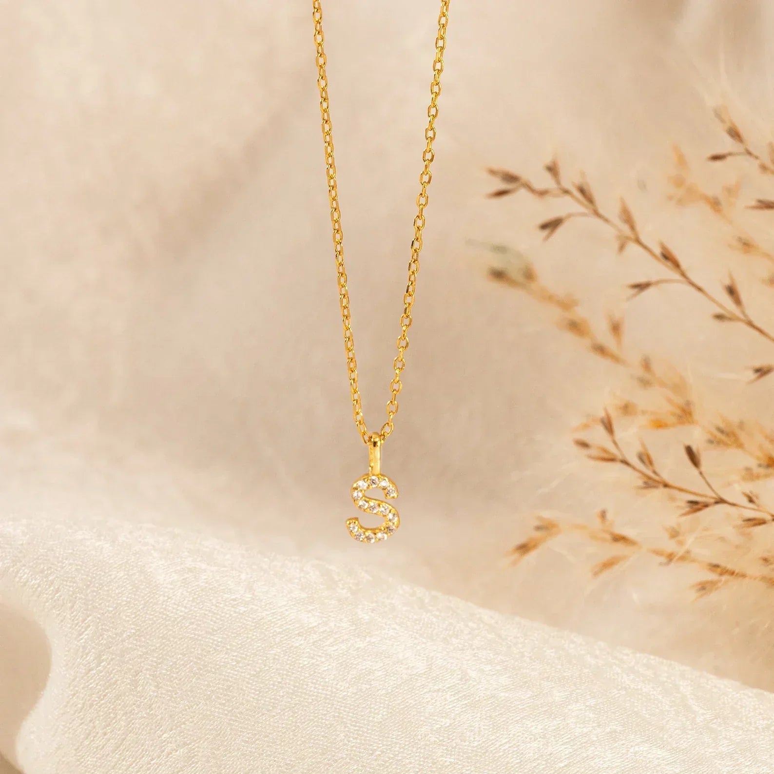 Personalized Pavé Initial Necklace